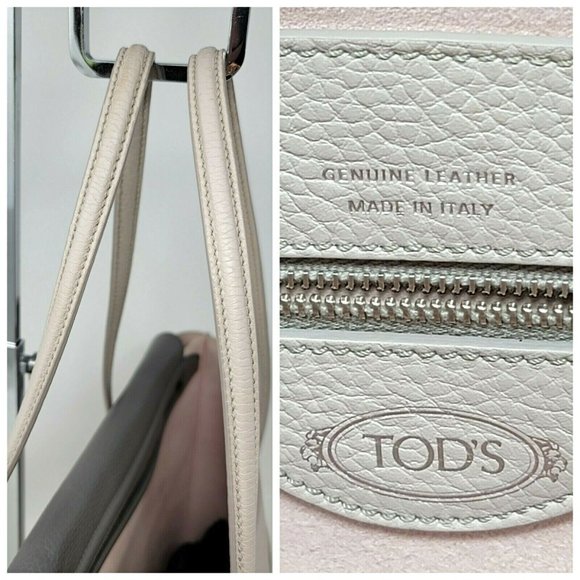 Auth Tods JOY Flap Leather Medium Tote - Picture 9 of 12